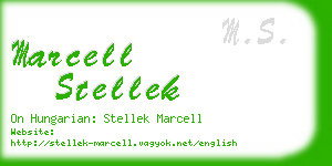 marcell stellek business card